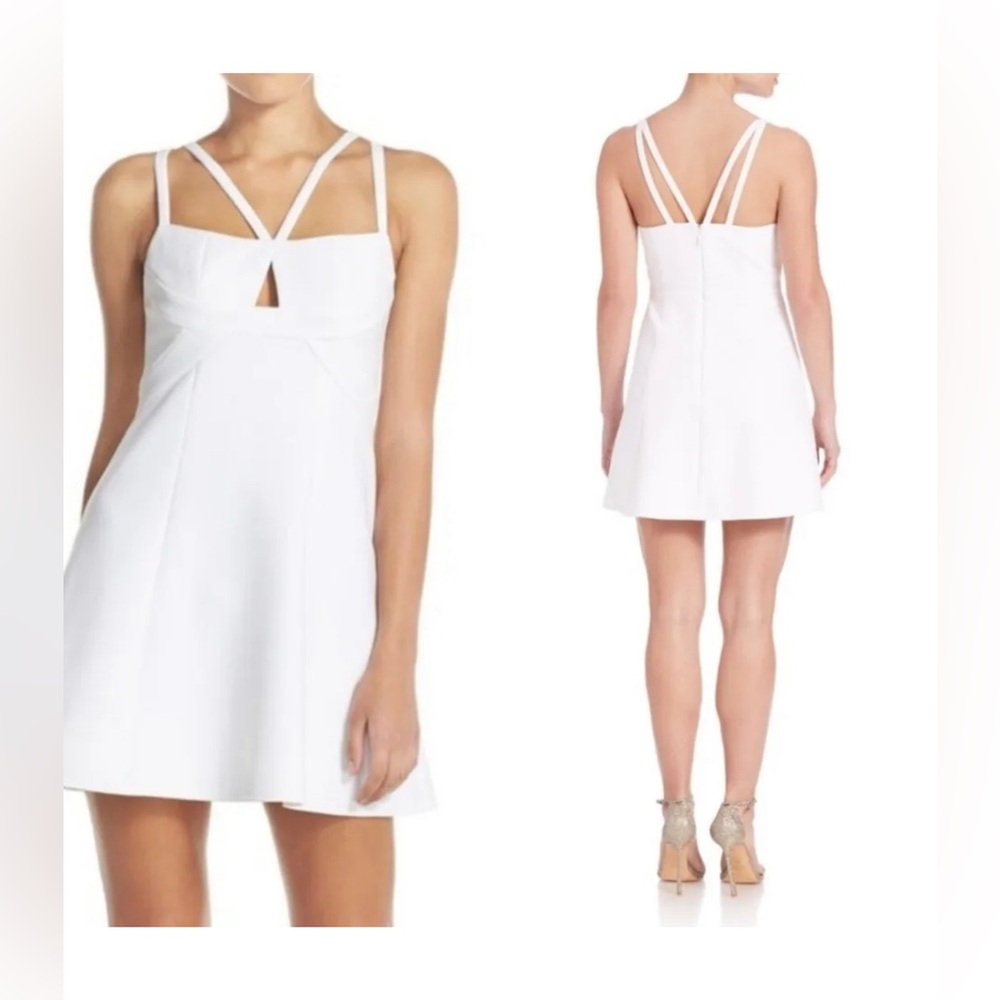 BCBGMaxzria Charlot Crepe Double Strap Dress, sz 8